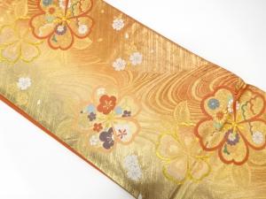 波に桜模様織り出し　振袖用袋帯